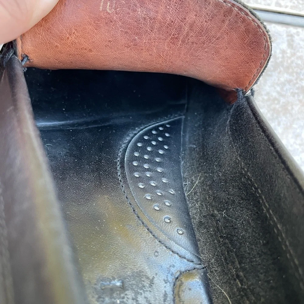 Gucci Black Leather Italian Loafers